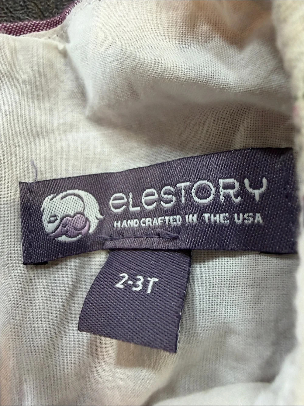 Ele Story Girls' Purple Ruffle-Lace Linen Flutter Dress Sz 2-3T - Picture 3 of 7